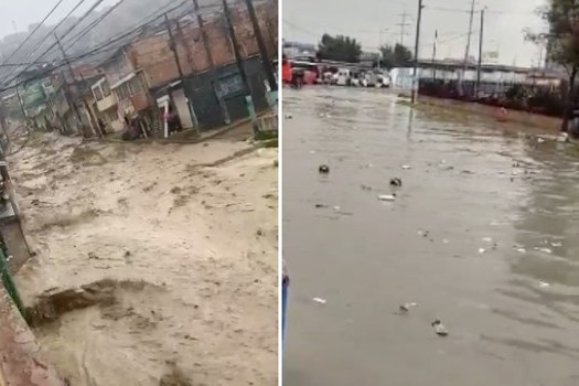 Aguaceros en Soacha convirtieron las calles en ríos: así vuelven las lluvias