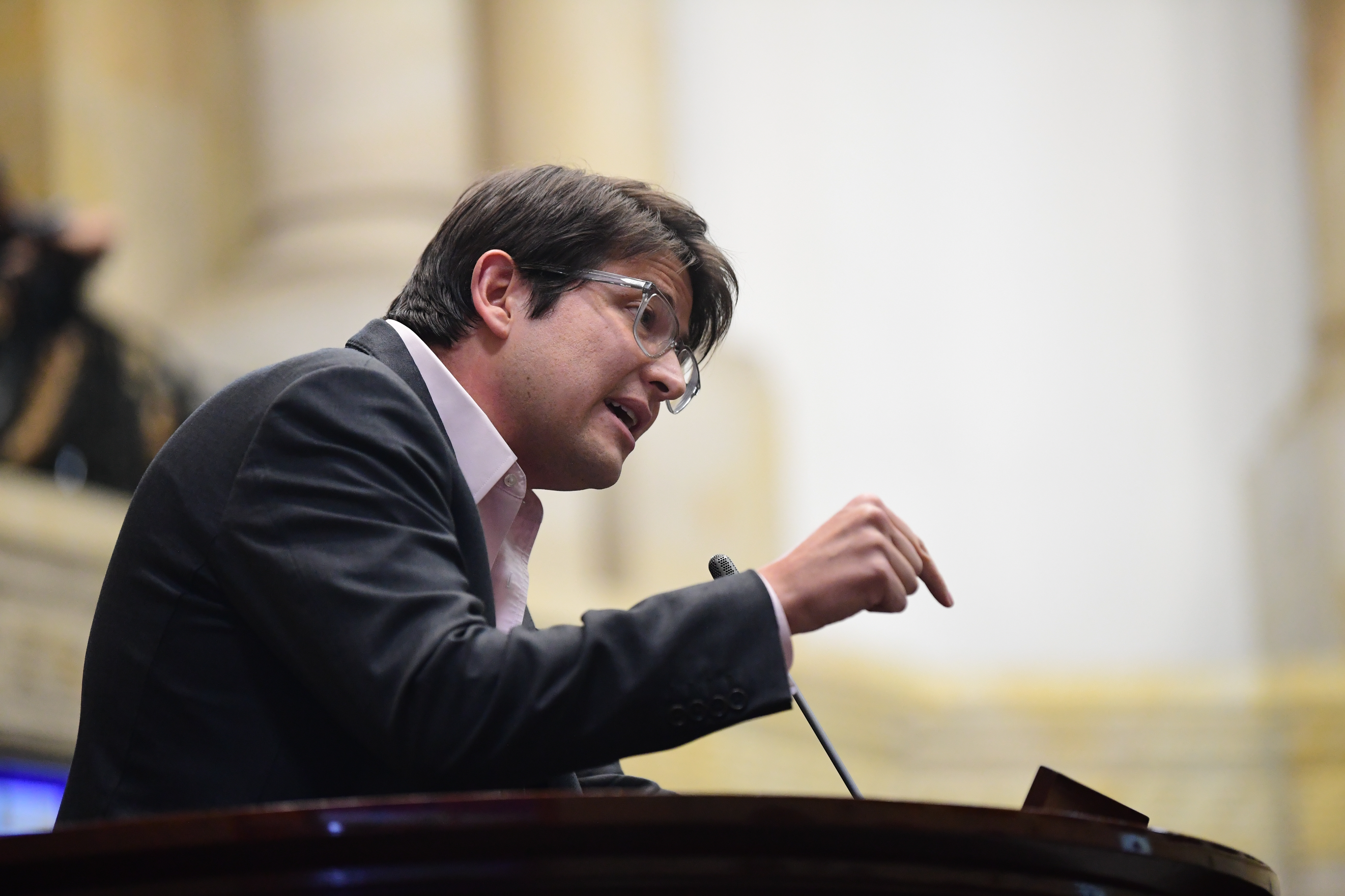 Miguel Uribe Turbay en el Senado de la República.