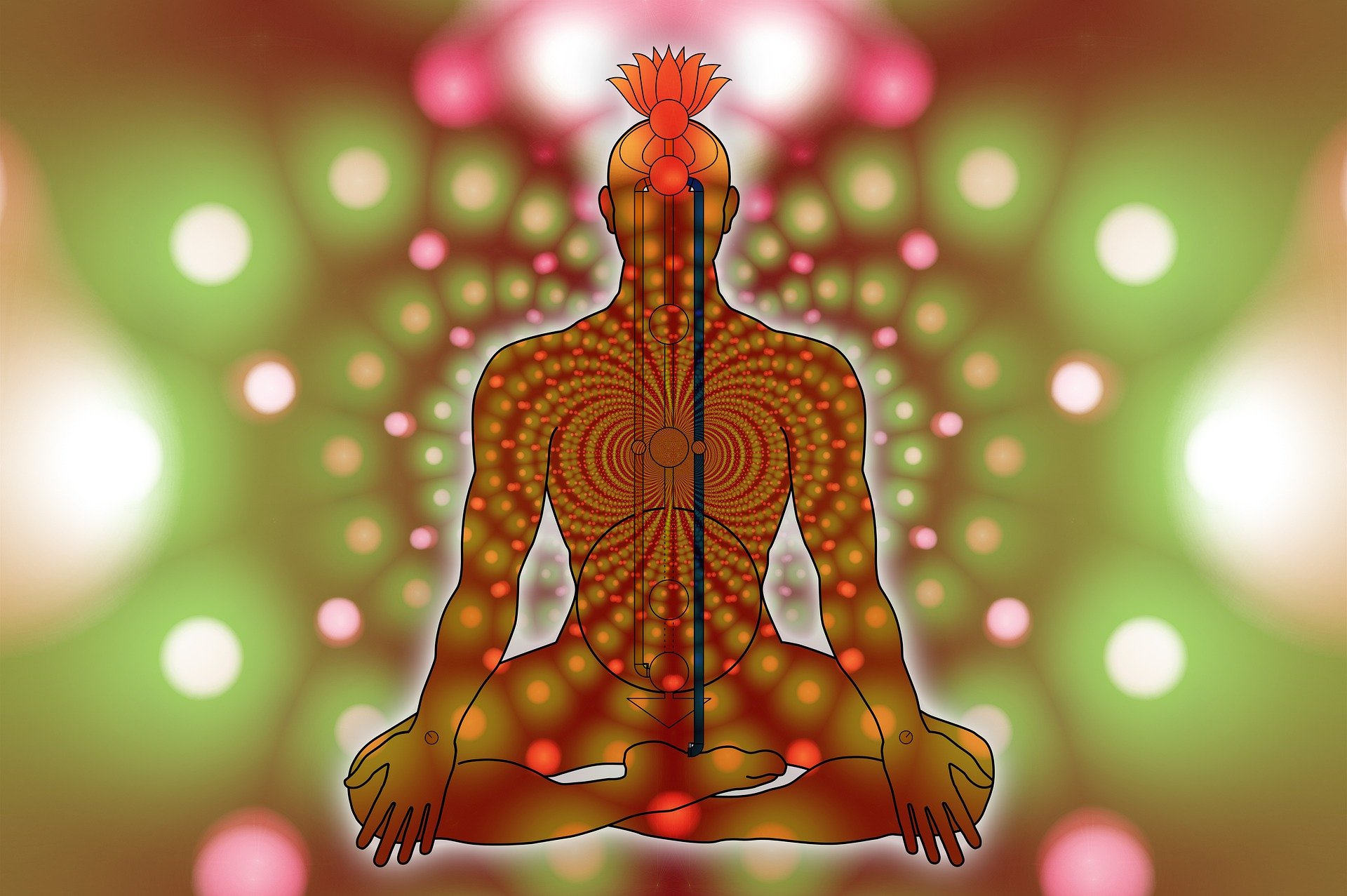 Los chakras son siete y representan la unión entre la conciencia o la mente y la materia o el cuerpo.