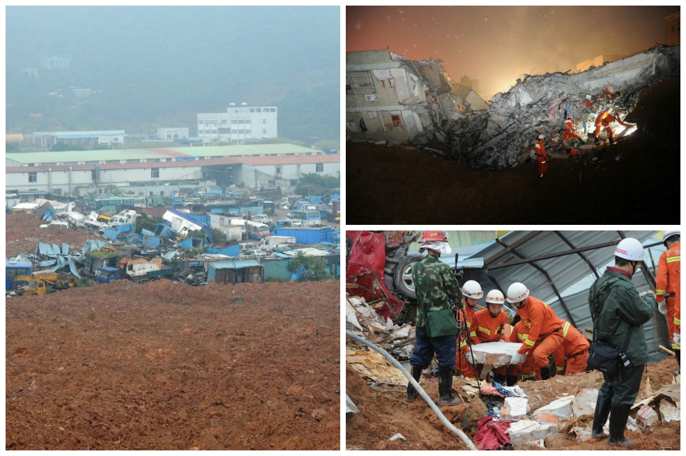 Imágenes del devastador deslizamiento de tierra en China