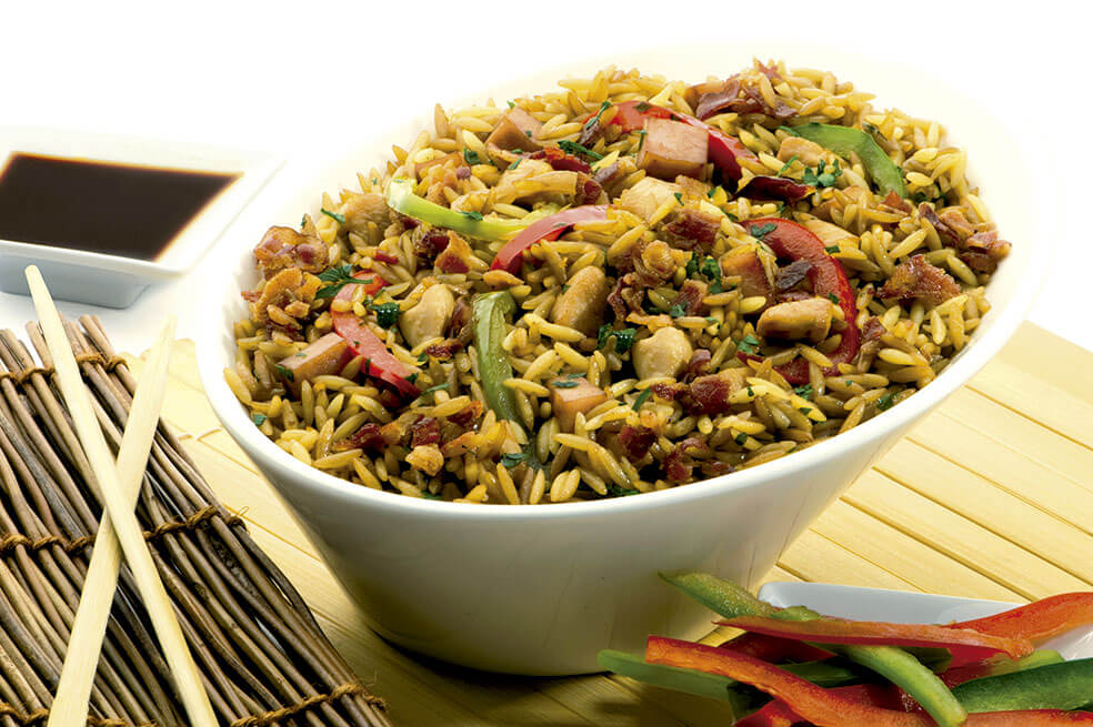 Risoni al wok, perfecto para un domingo en familia