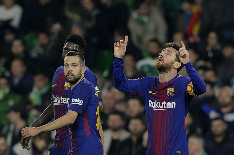 Messi lidera al Barcelona en la goleada frente al Betis