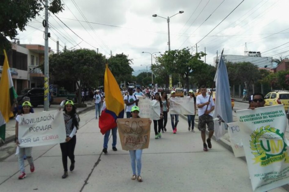 En Santa Marta marcharon por la Ciénaga Grande