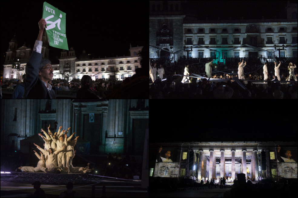 Así se celebró el Día Internacional de la Paz en la Plaza de Bolívar de Bogotá