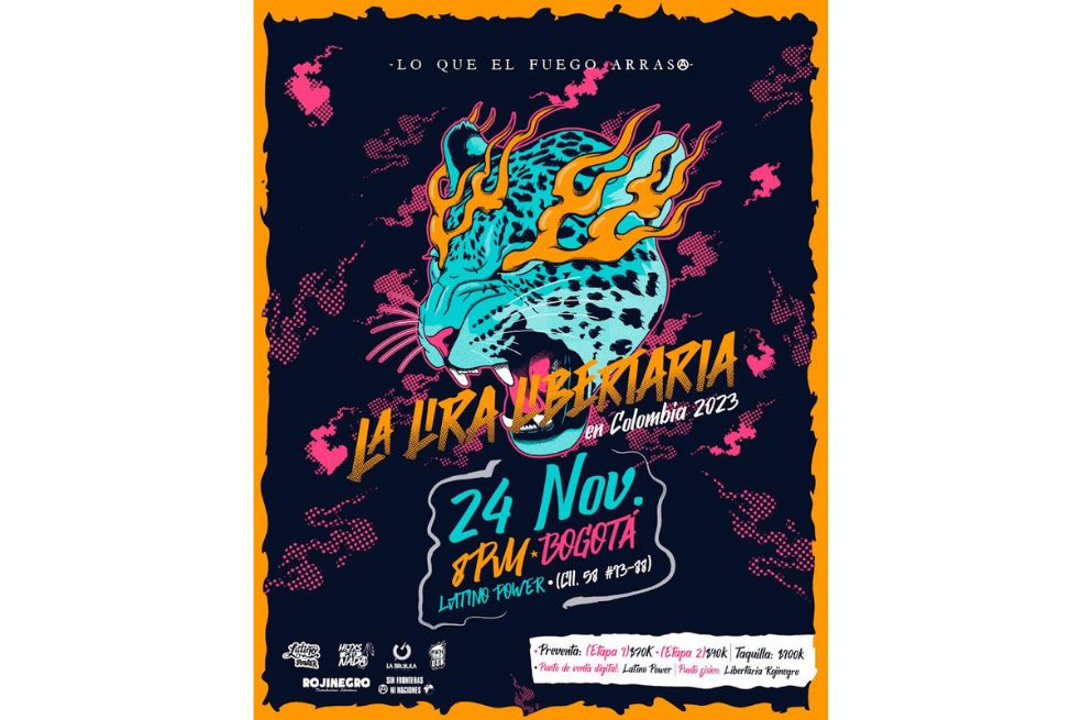 La Lira Libertaria se presenta en Bogotá el 24 de noviembre.