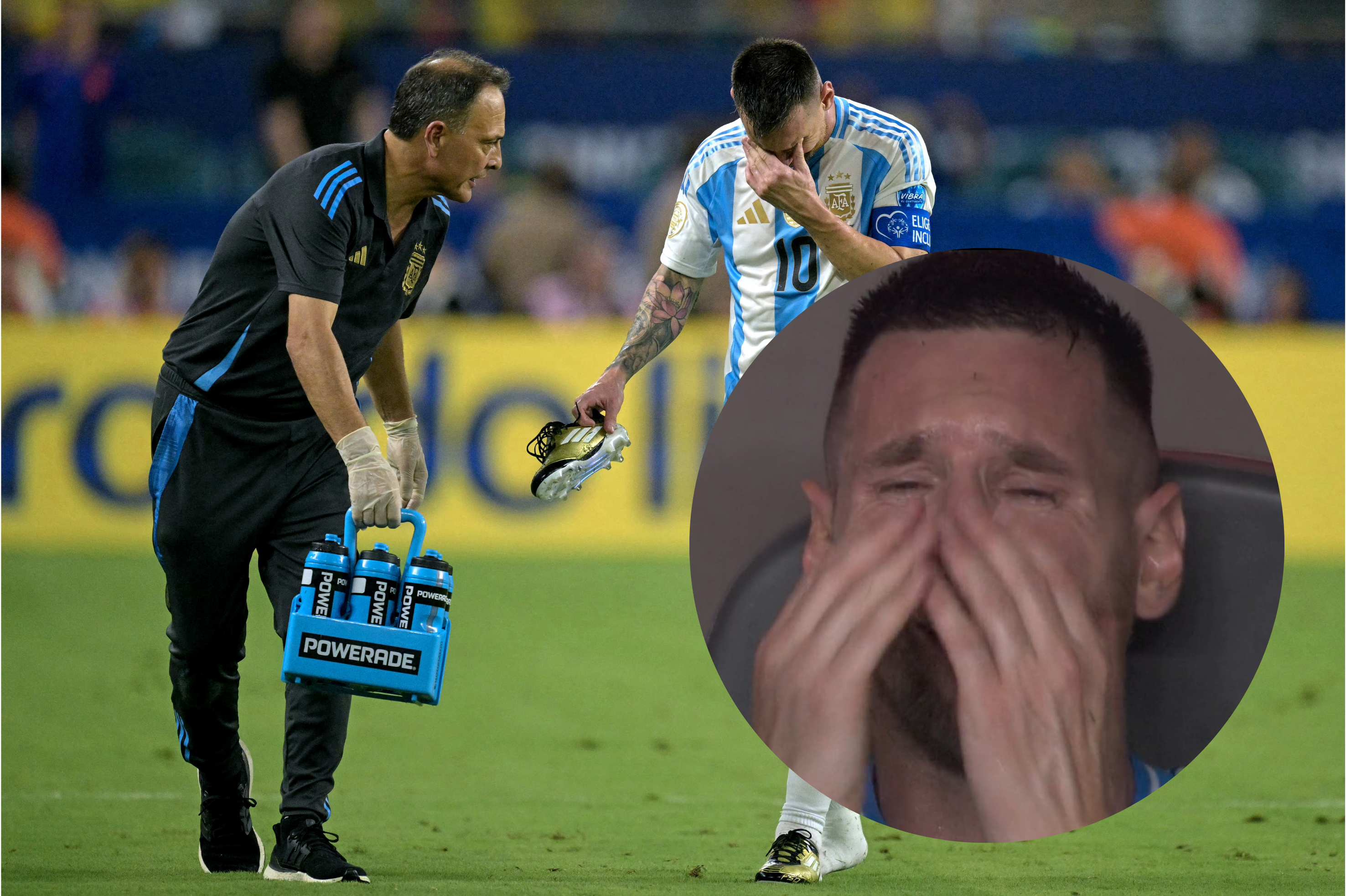 Video: la lesión de Messi que lo sacó llorando de la final de la Copa América