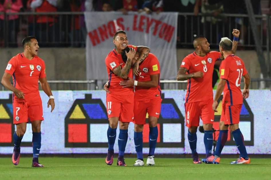 Chile es quinta en las eliminatorias a Rusia 2018. Foto: AFP