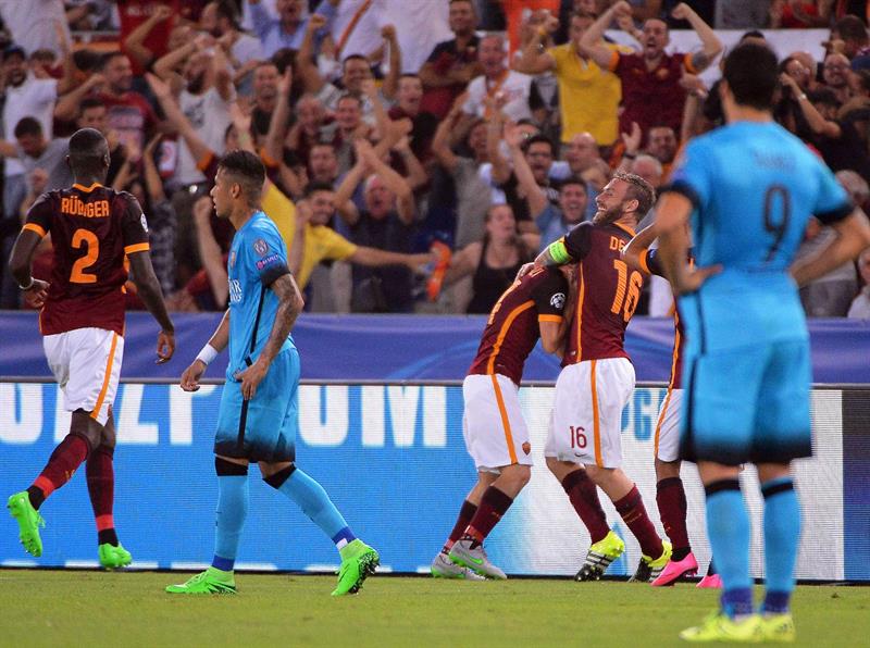 Roma sorprendió a Barcelona con un golazo de Florenzi