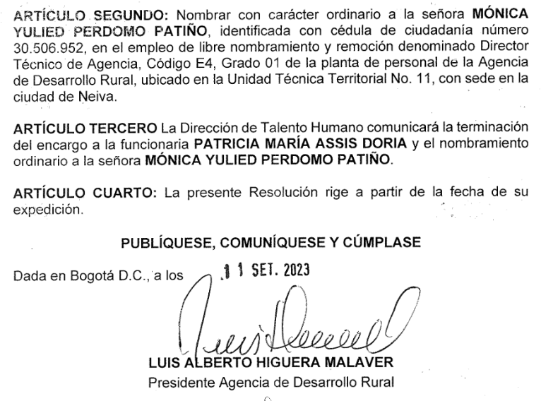 MONICA YULIED PERDOMO PATIÑO ADR