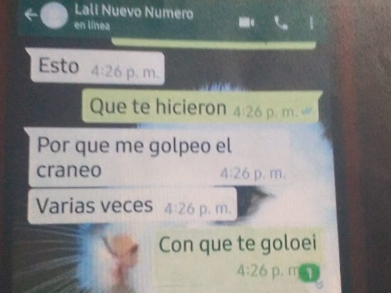 En la conversación que tenía con su hermana, Lina aseguraba que su pareja la maltrataba.