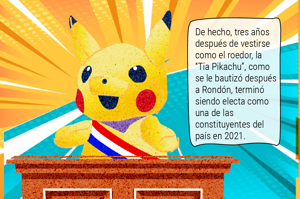 Hace treinta años, Pikachu huía del Equipo Rocket. Hoy, este querido roedor eléctrico corre entre gases lacrimógenos y escudos antidisturbios.