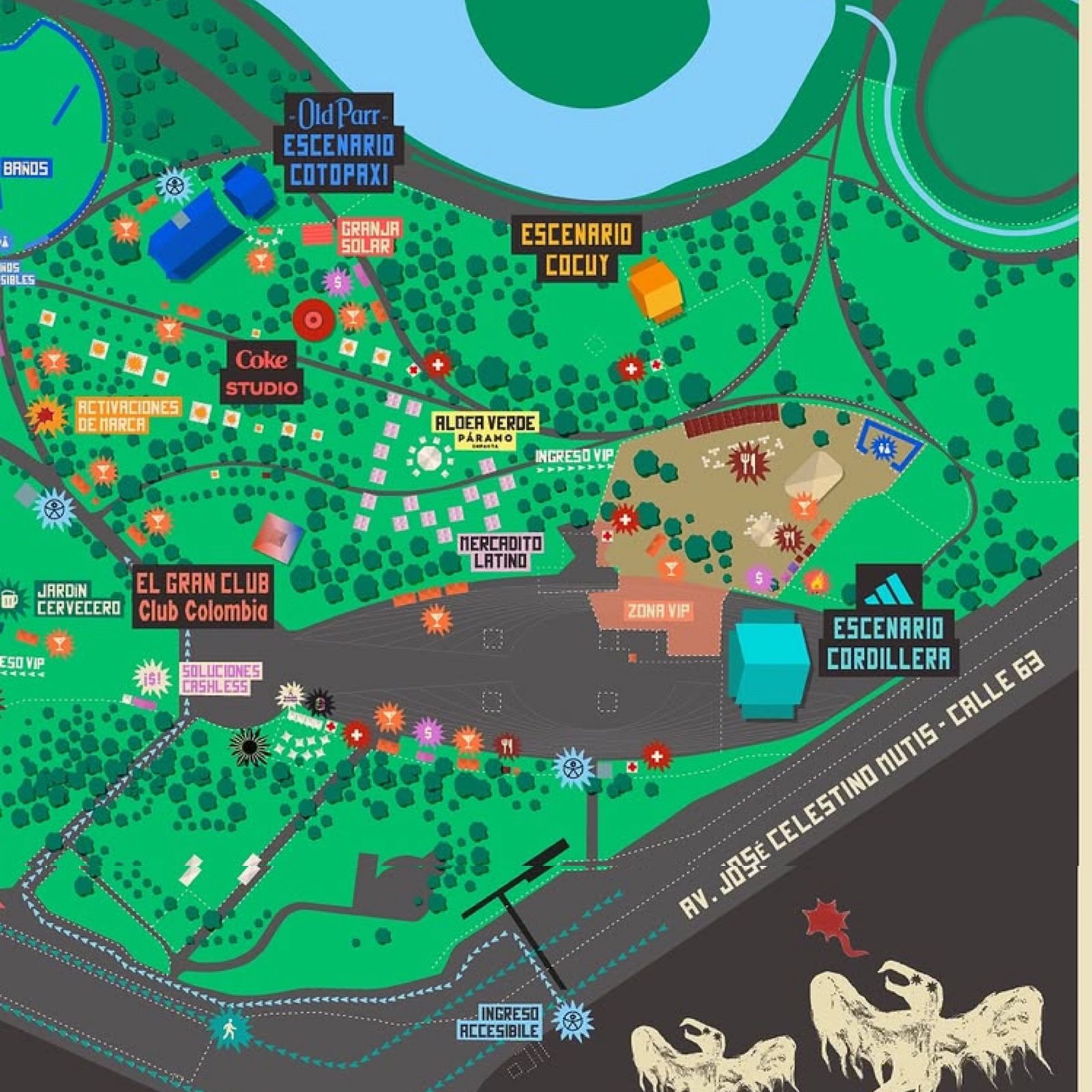 Horarios del Festival Cordillera 2025: mapa y programación por días y escenarios