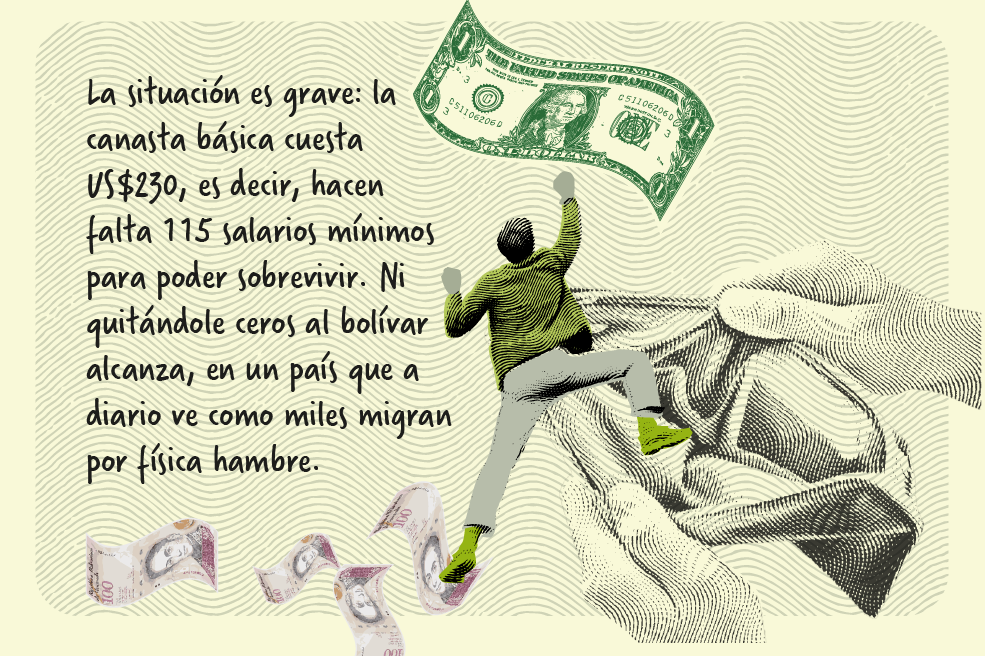 Venezuela: donde el salario mínimo solo alcanza para una gaseosa.