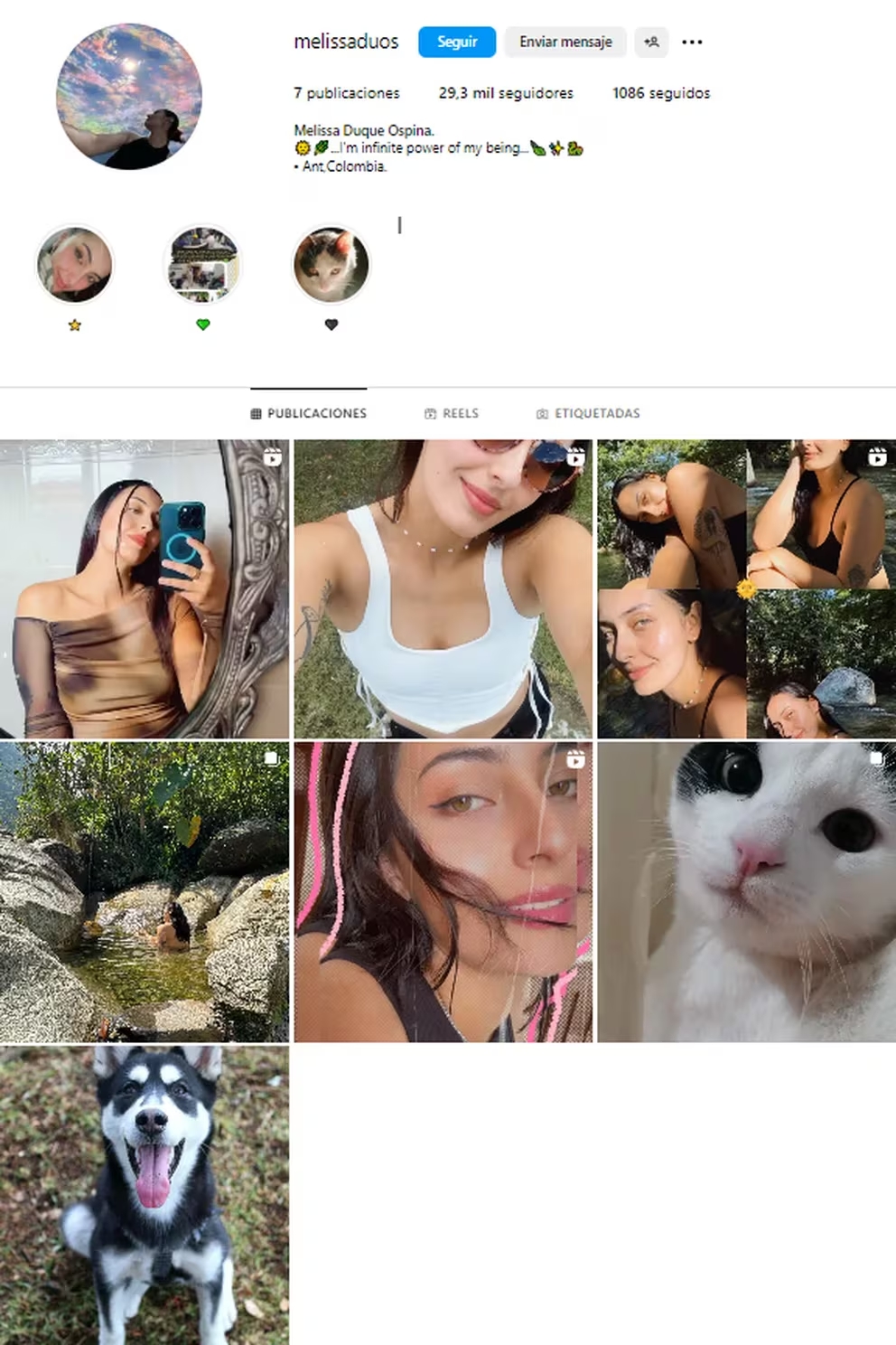 Cuenta de Instagram de Melissa Duque.