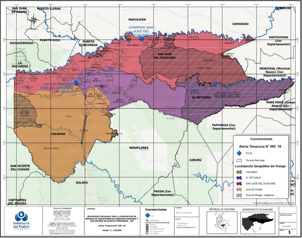 Calamar, El Retorno y San José del Guaviare, municipios afectados por el reclutamiento forzado de menores de edad, por parte del clan del golfo y las disidencias de las Farc.
