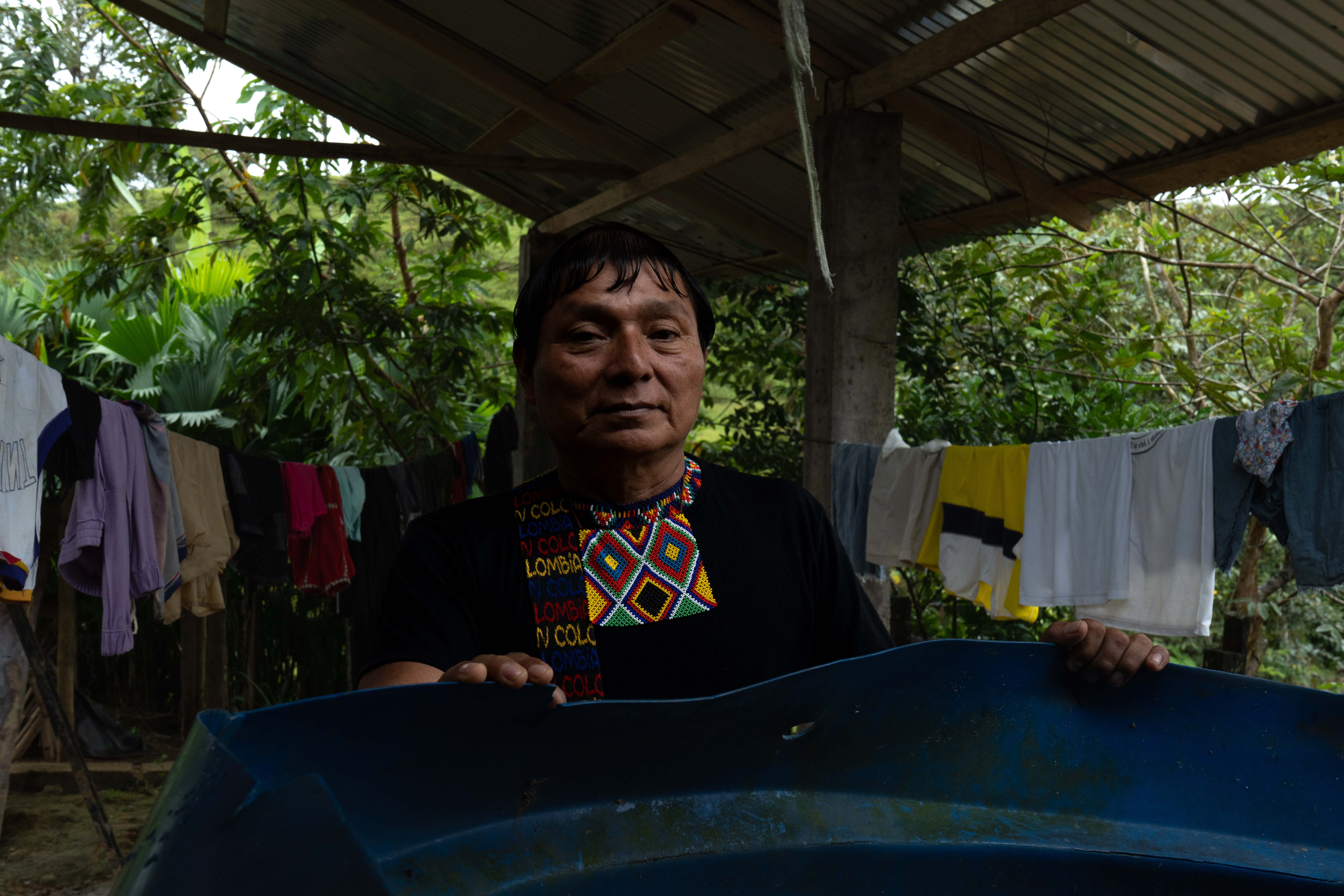 Óscar Karupia, líder embera dóbida.