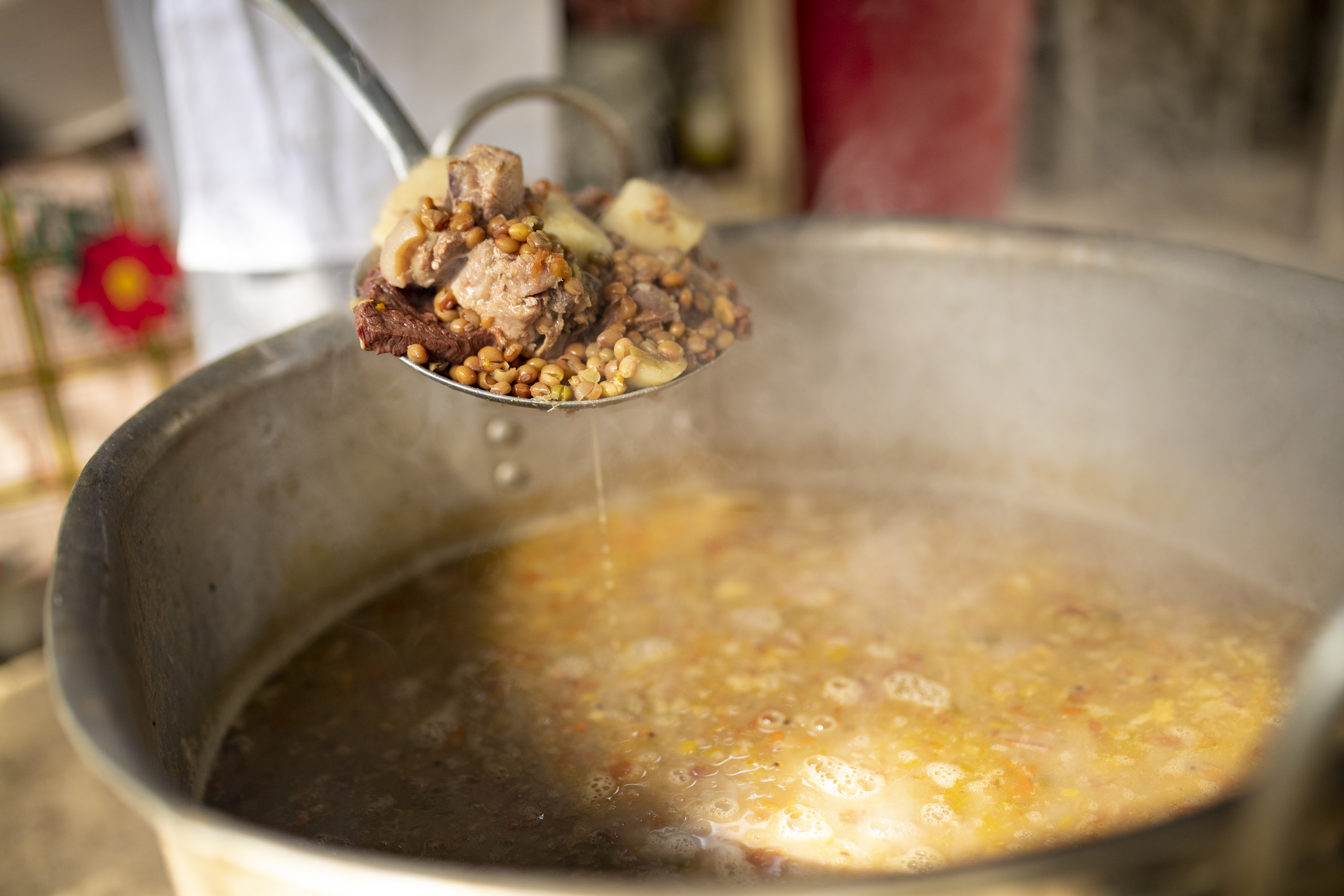 La tradicional sopa de Guandú.
