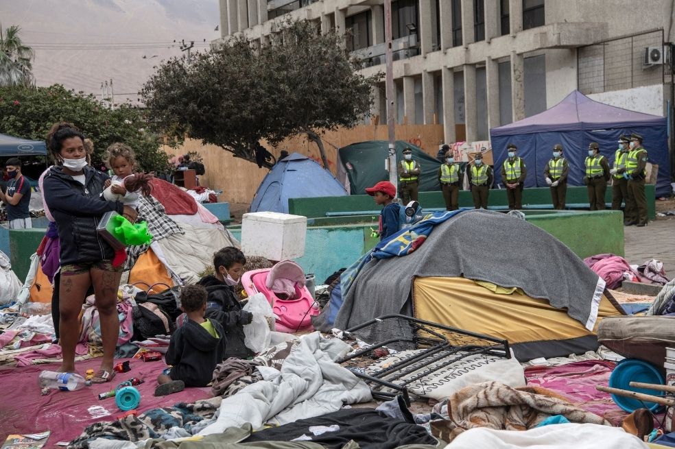 En Chile se llevaron a cabo marchas a favor y en contra de la migración