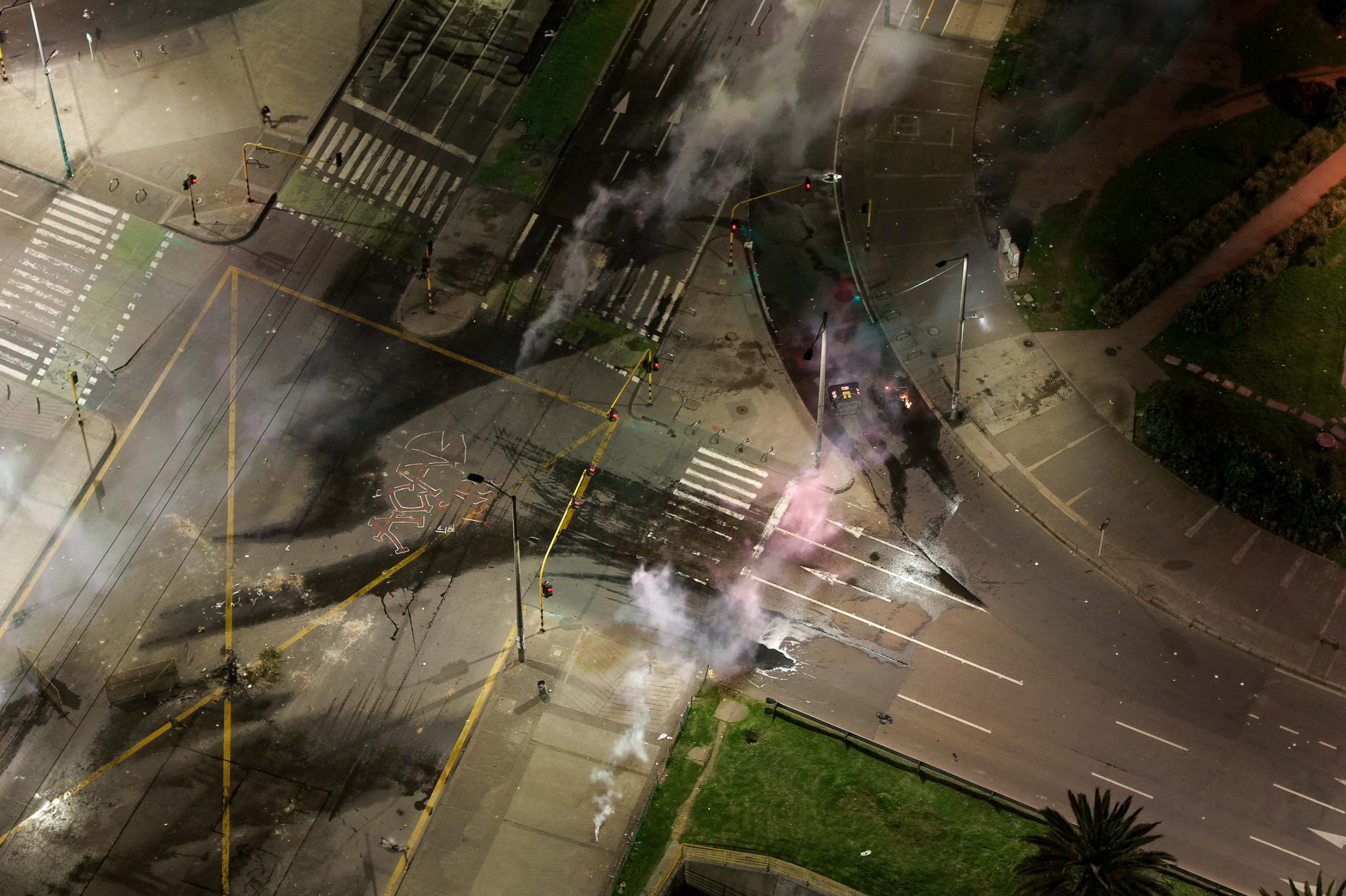 Disturbios en Suba durante paro Nacional