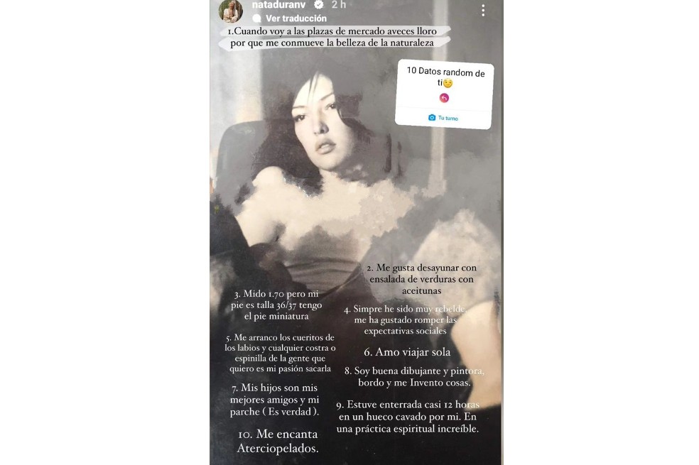 La actriz Natalia Durán sorprendió al contar por qué estuvo enterrada. Descubre aquí lo que dijo.