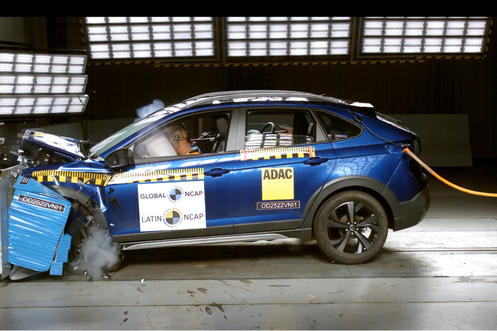 Volkswagen Nivus fue calificado con cinco estrellas en pruebas de choque