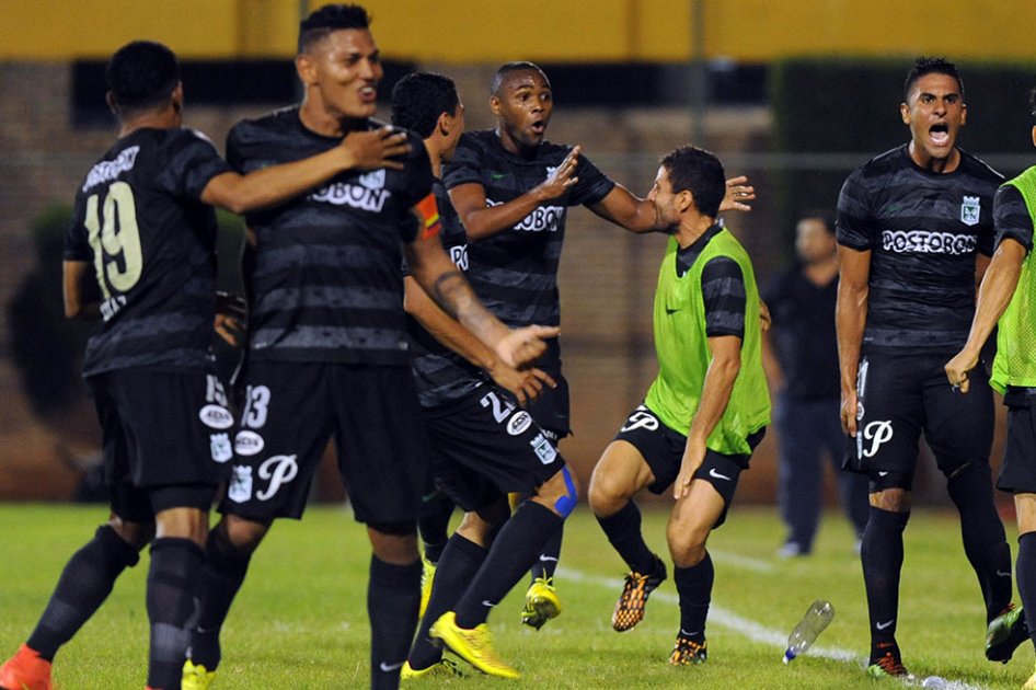 Atlético Nacional celebra su paso a octavos de final en la Copa Sudamericana //AFP
