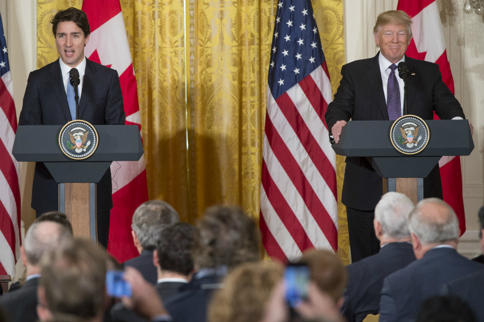 Trump y Trudeau «se hacen pasito»