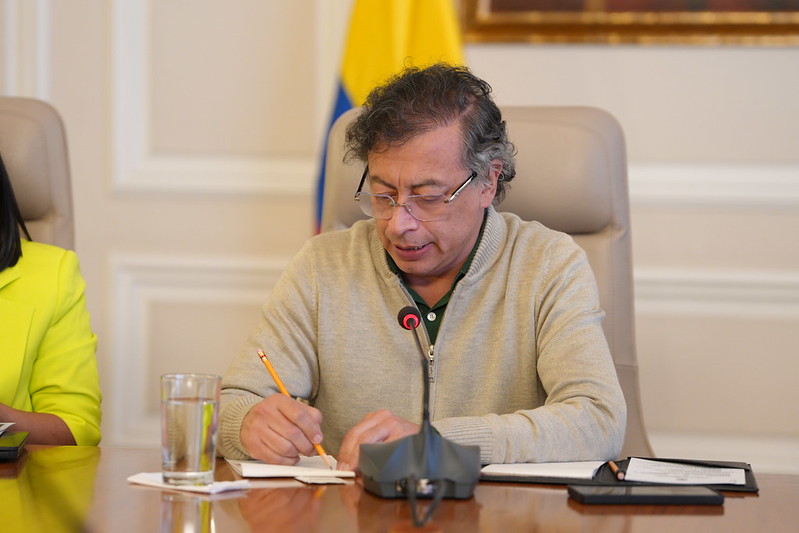 El presidente Gustavo Petro en el último consejo de ministros sobre el presupuesto general.