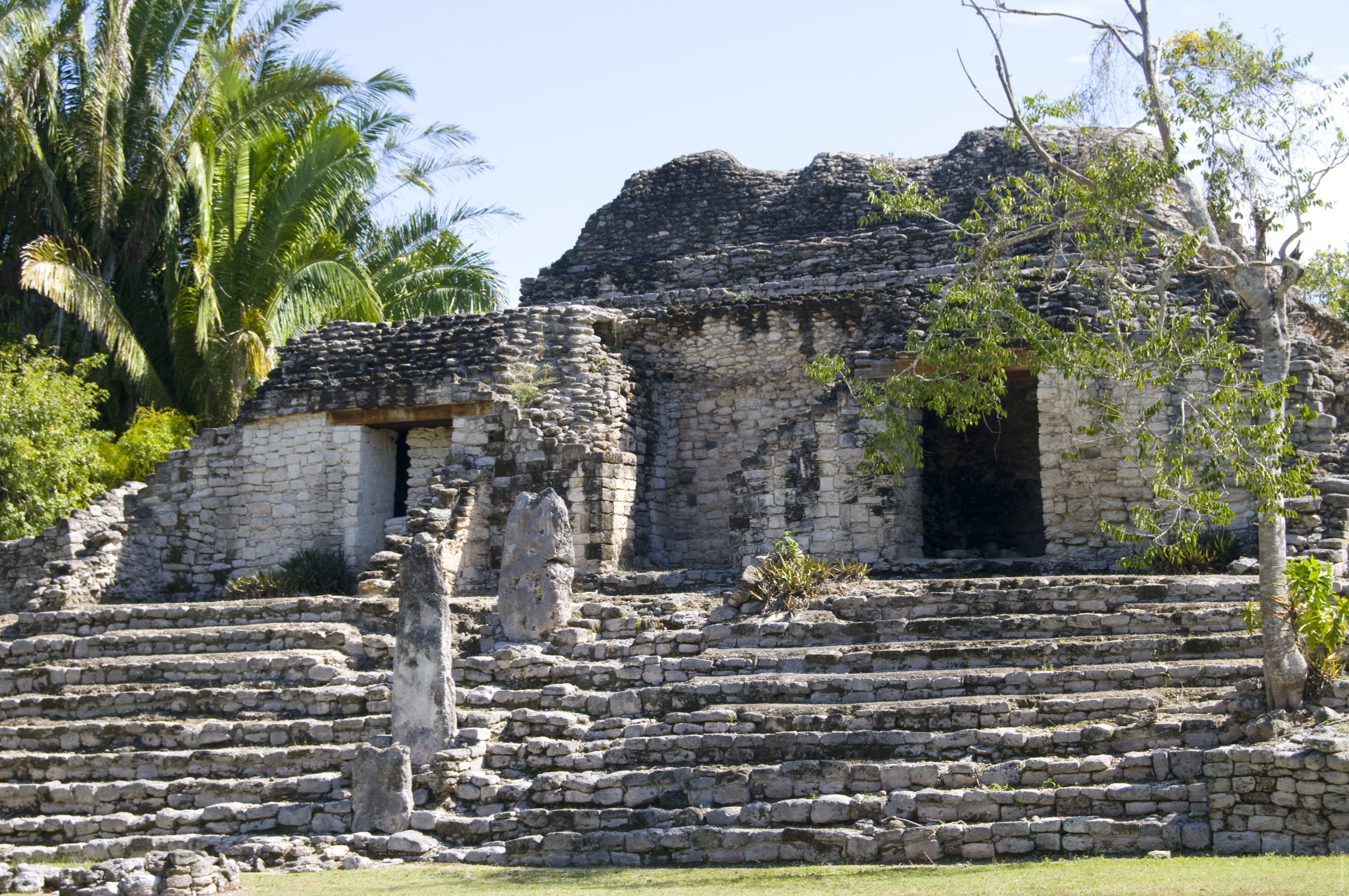 Kohunlich se sitúa en la selva baja, al sur del estado de Quintana Roo en el municipio de Otón Blanco