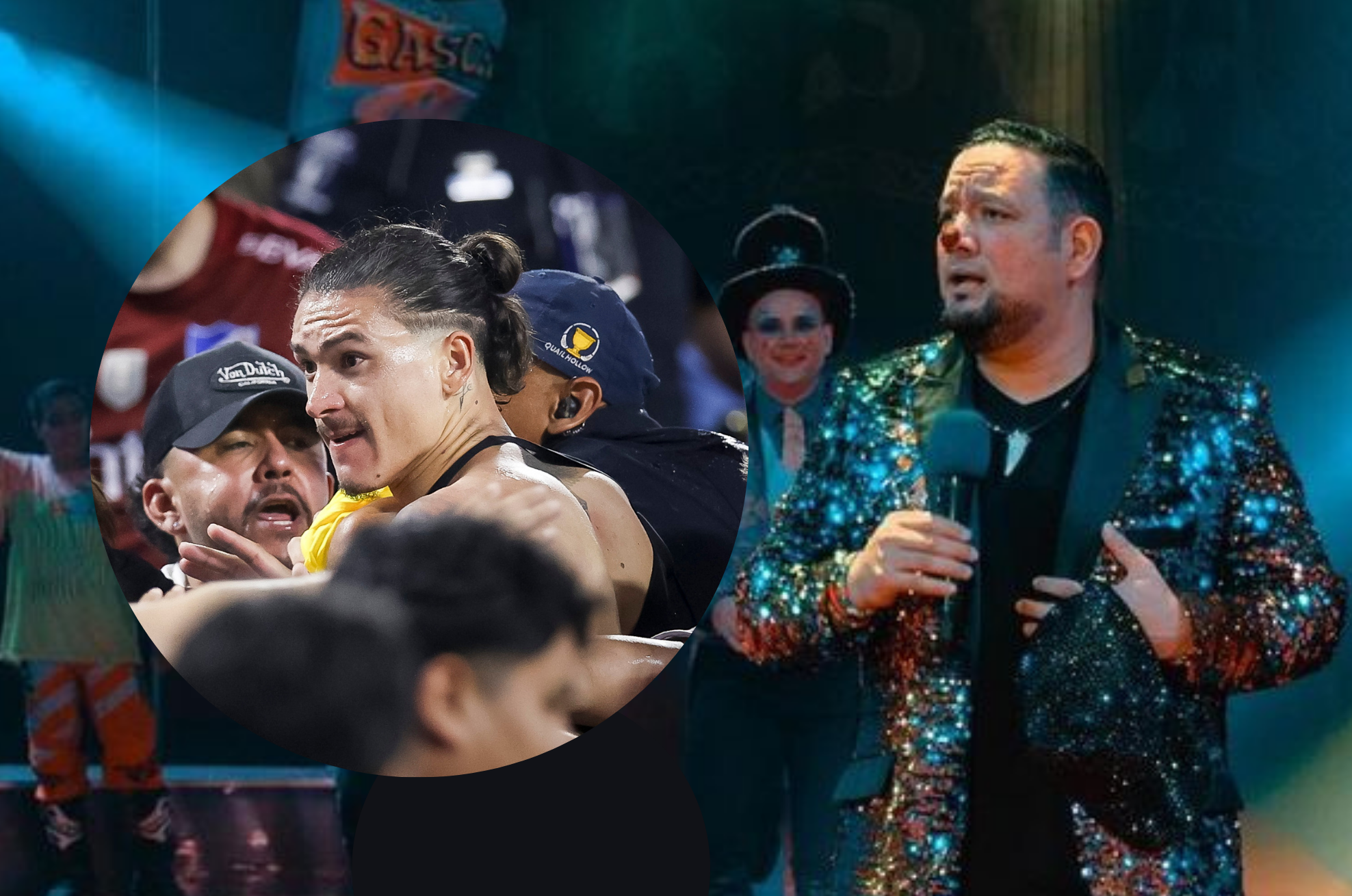 El artista circense Raúl Gasca presenció los primeros momentos de la pelea entre los jugadores de Uruguay y los hinchas colombianos en la semifinal de la Copa América 2024.