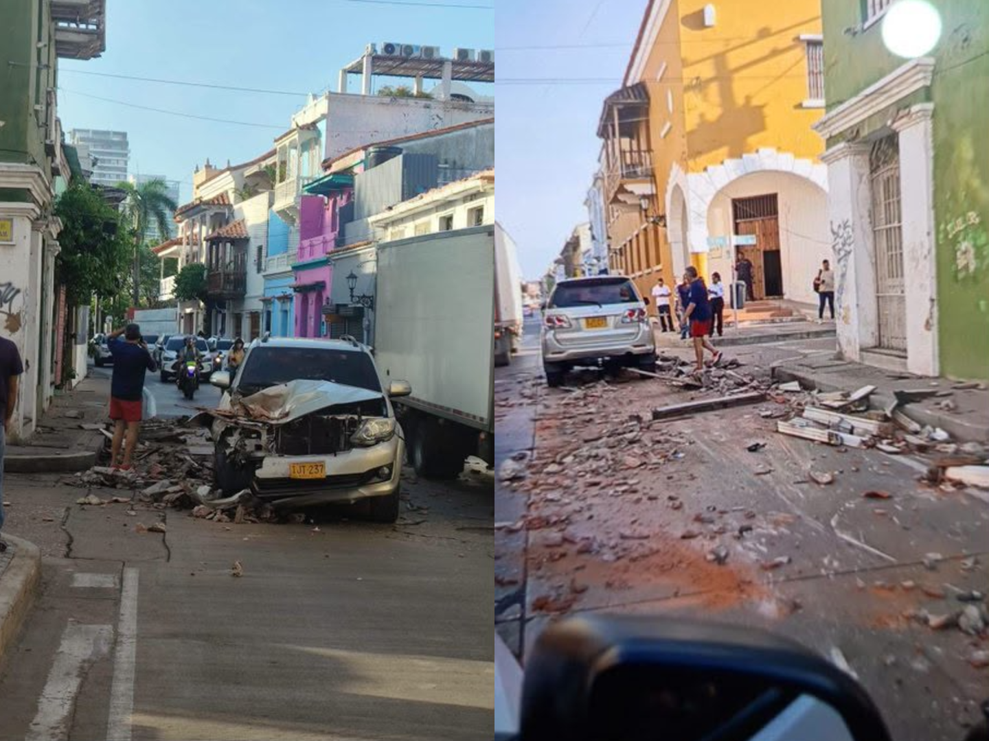 Nuevamente se cayó un balcón en el Centro Histórico de Cartagena