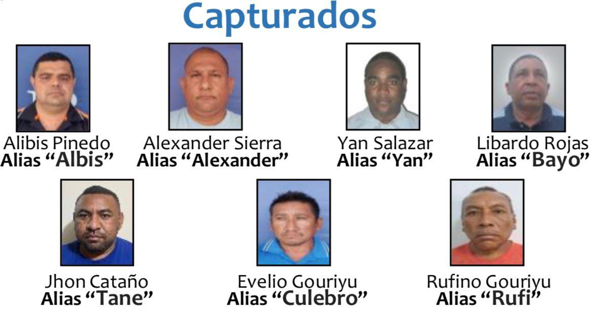 Capturan a expersonero de Manaure y a seis extraditables por narcotráfico