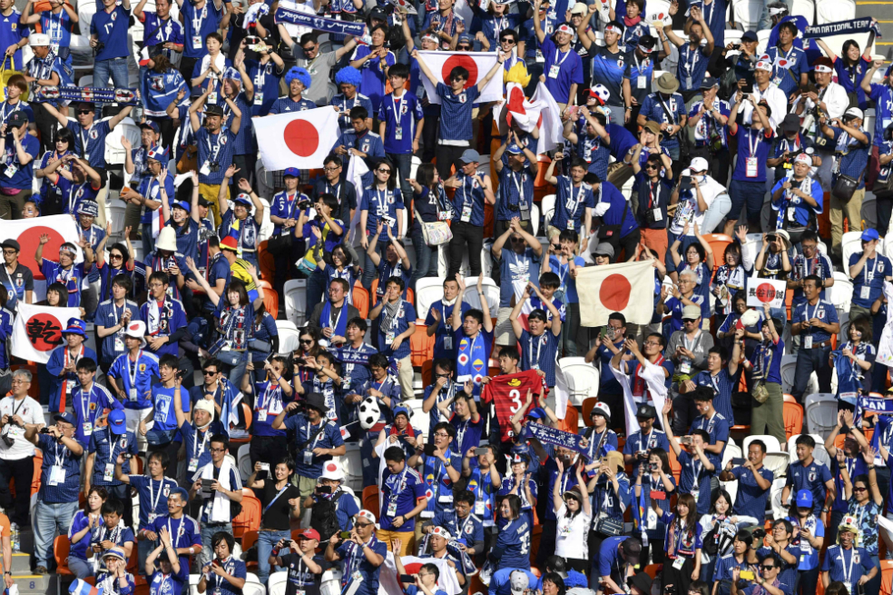 Así celebraron los japoneses su triunfo ante Colombia