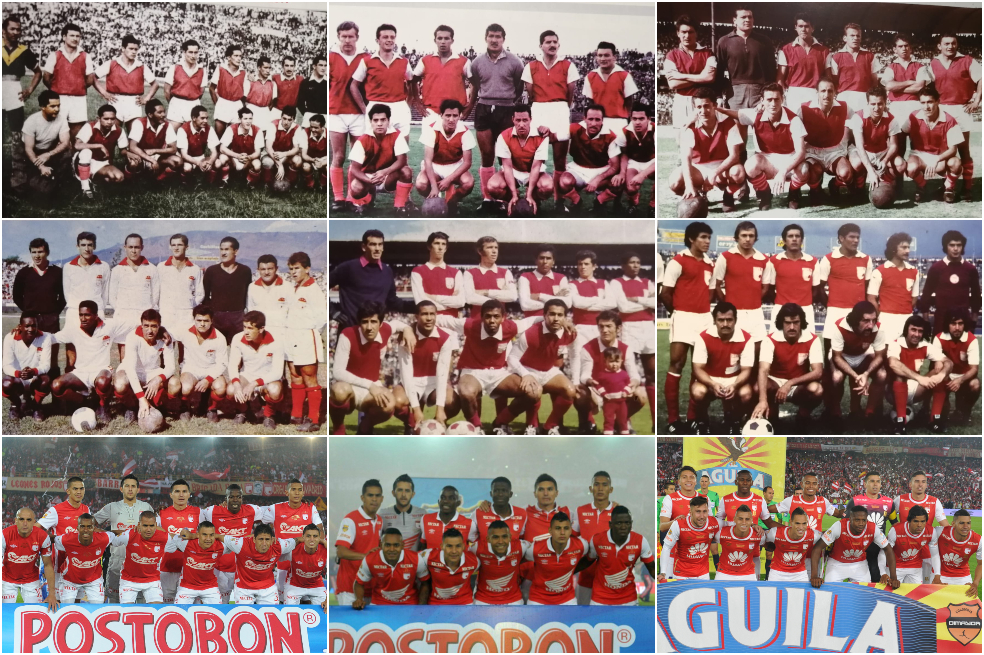 En imágenes: Los nueve equipos de Santa Fe que fueron campeones de liga
