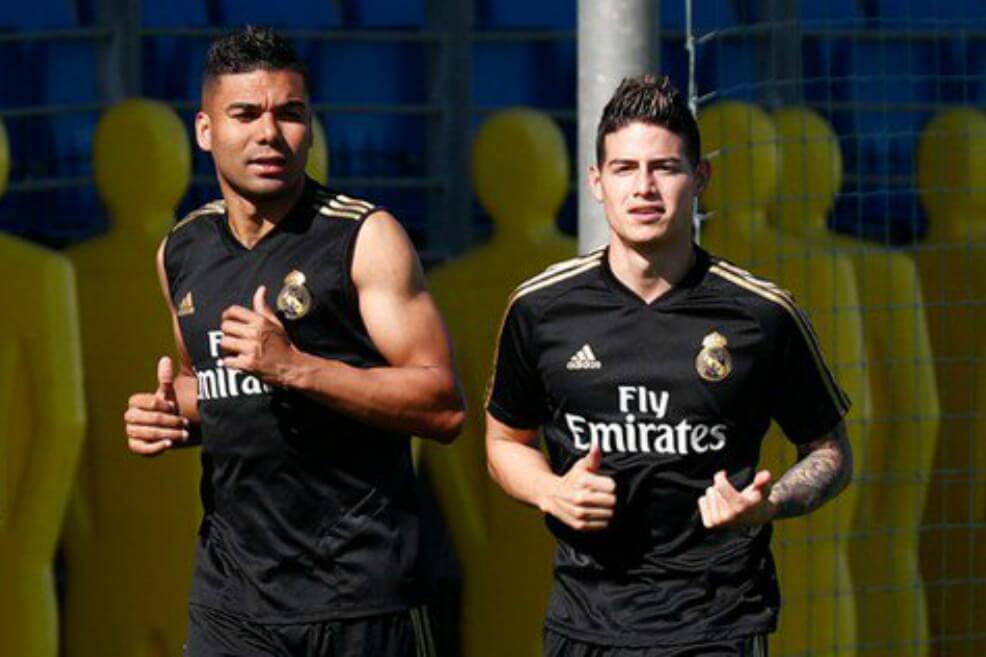 James Rodríguez volvió a entrenar después de dos años con los colores del Real Madrid