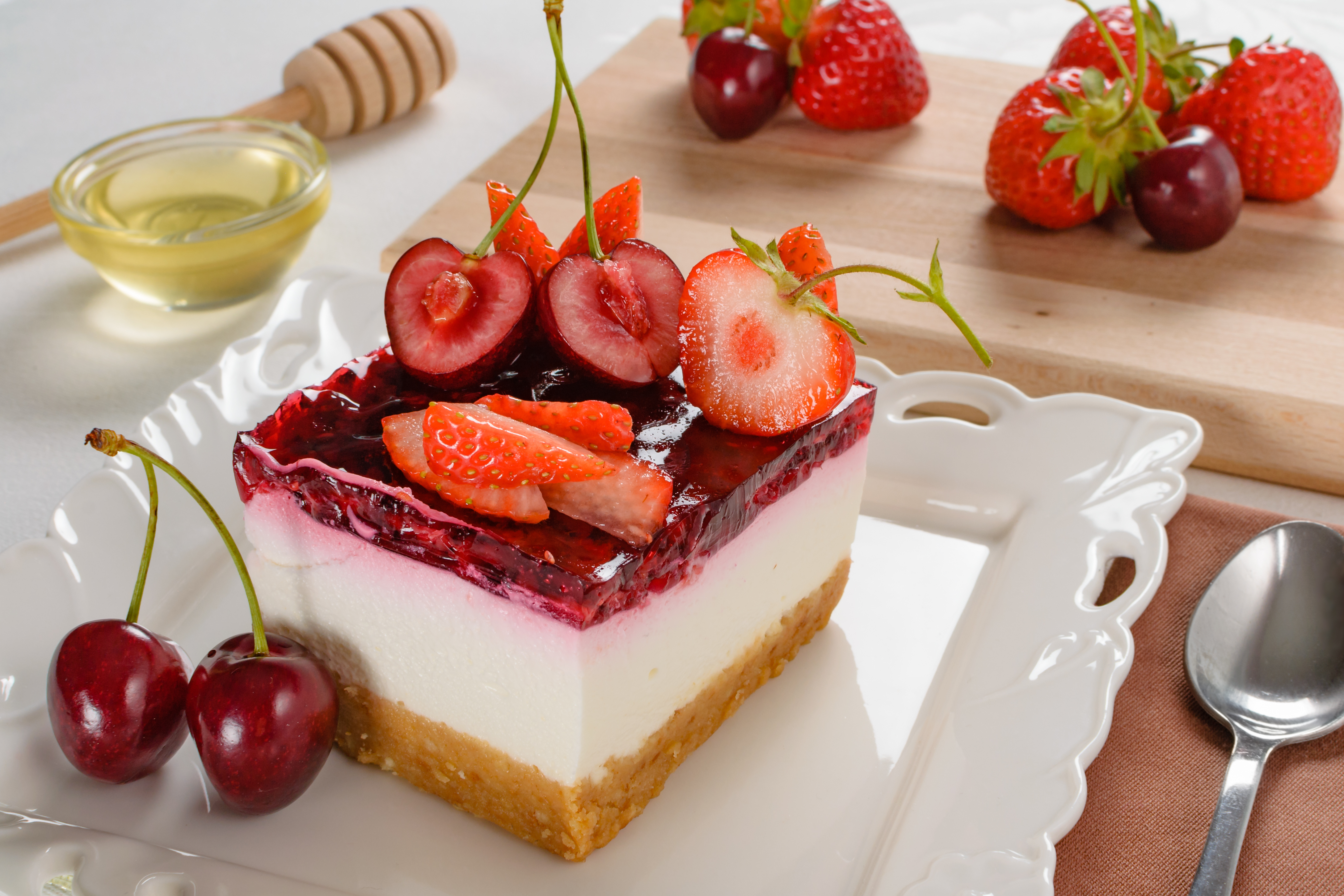 Postre con frutos rojos