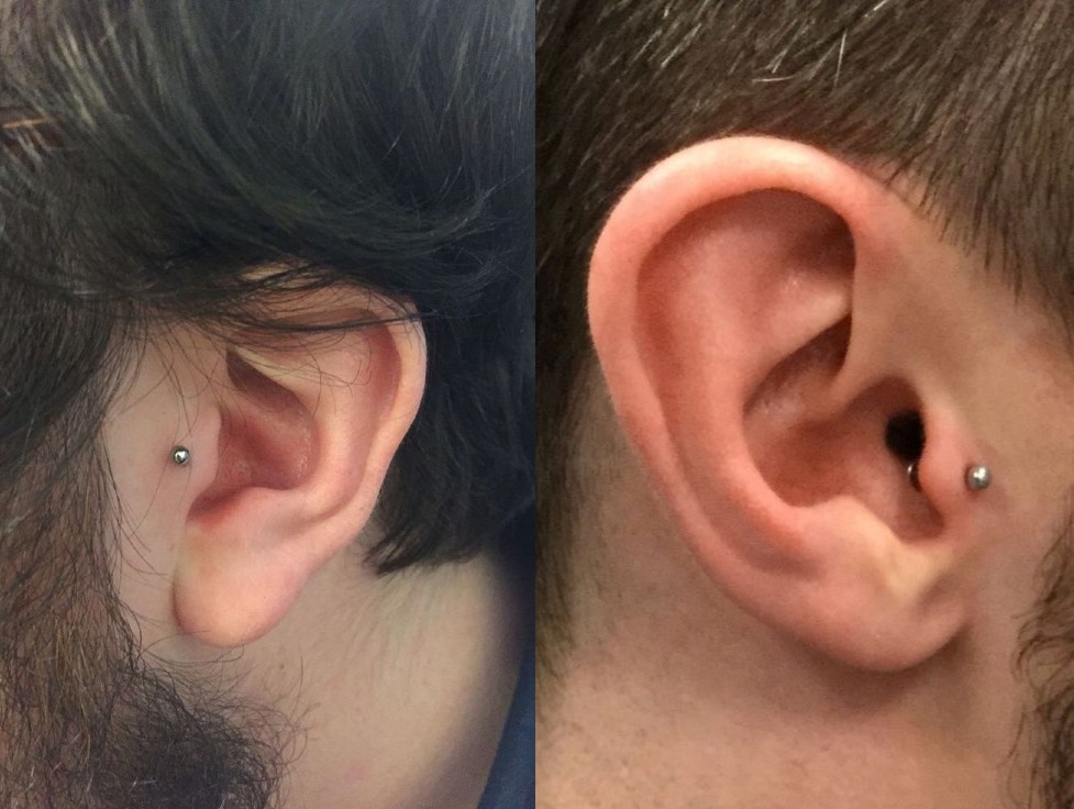 Discreta elegancia. El piercing en el tragus, esa pequeña protuberancia en la oreja, aporta un toque minimalista y sofisticado.