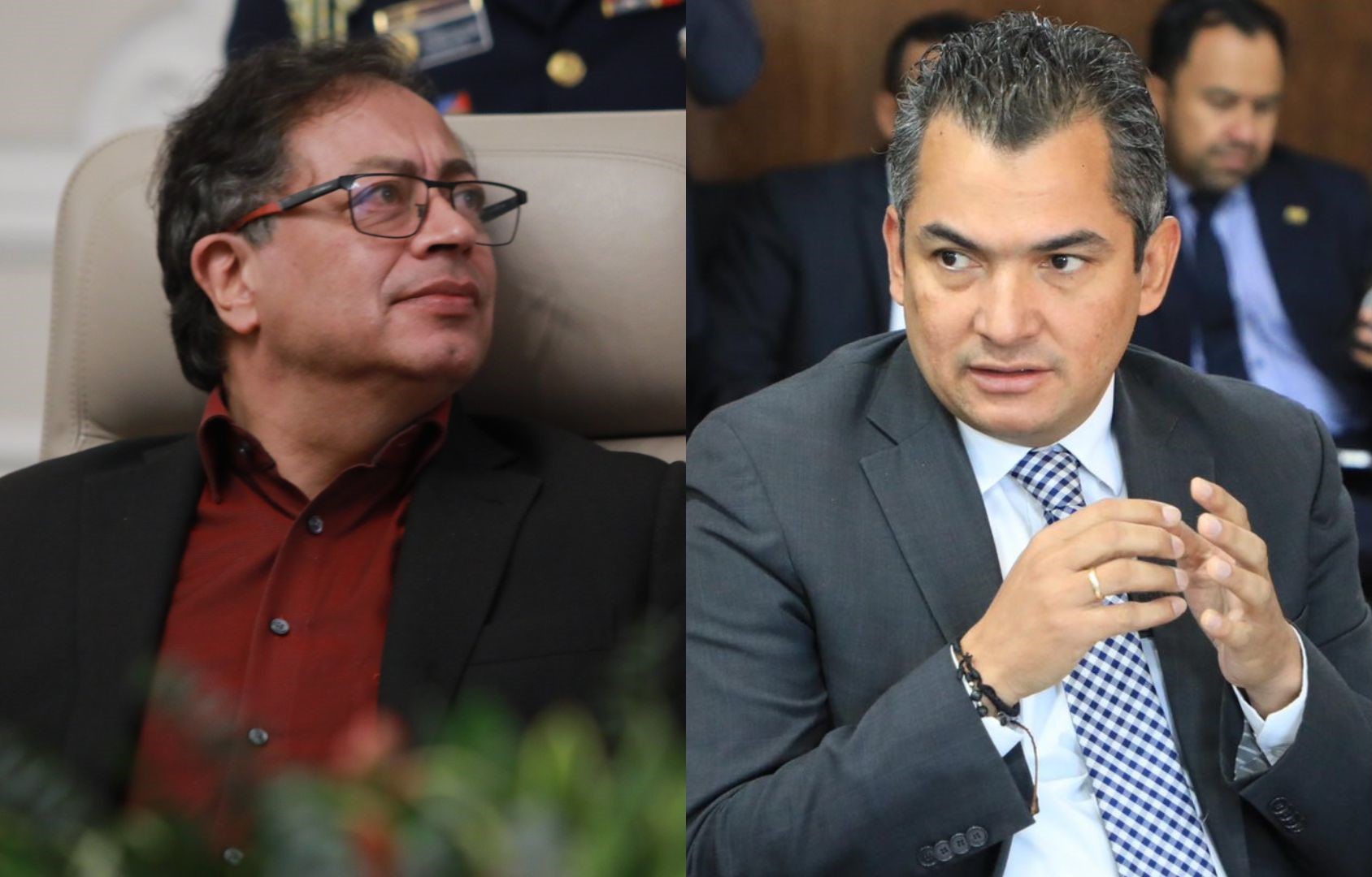Presidente Gustavo Petro y presidente del Consejo Nacional Electoral (CNE), Alfonso Campo.