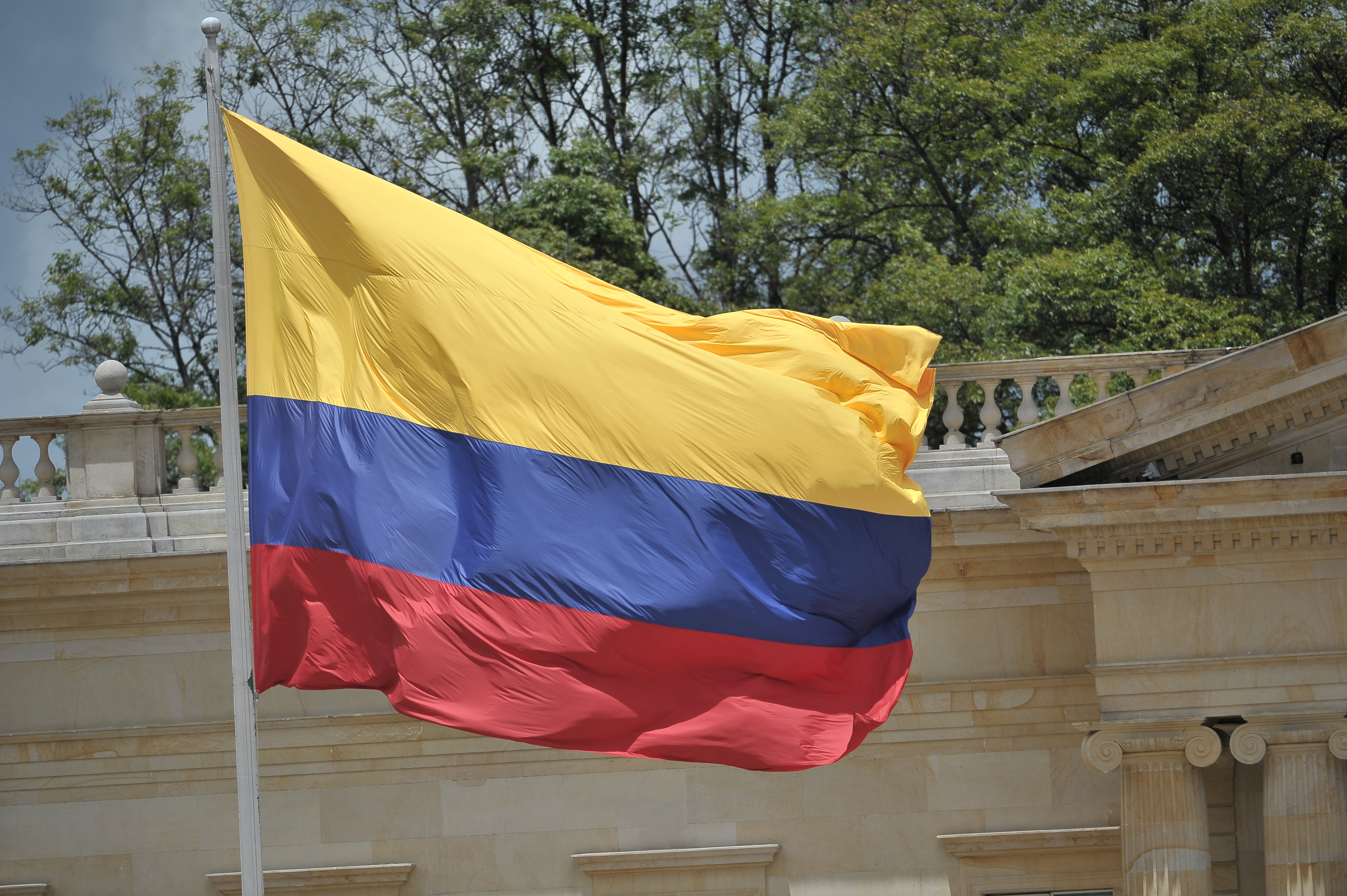 Presidente de Colombia a su llegada al Congreso de la República, para presentar el Acuerdo de Paz con las Farc y la convocatoria al plebiscito.