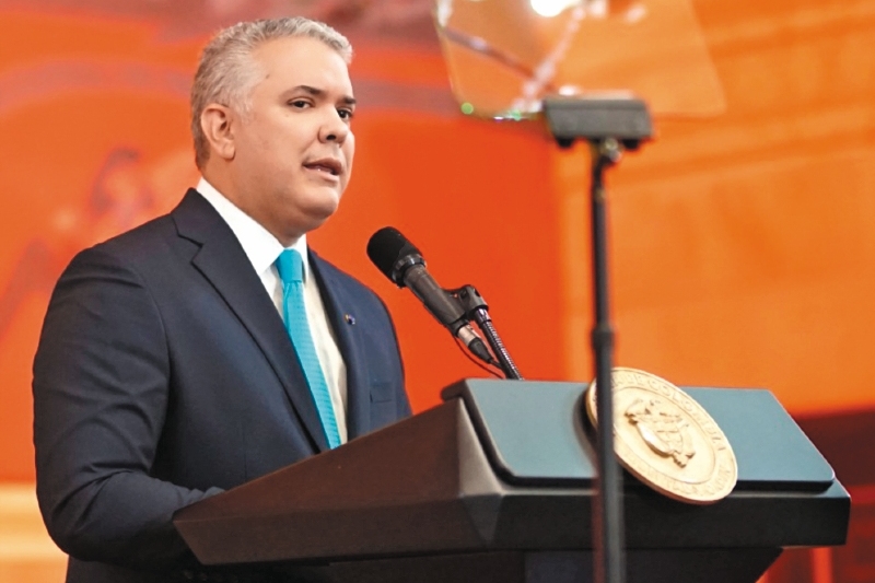 Iván Duque, en la instalación de la cuarta legislatura.