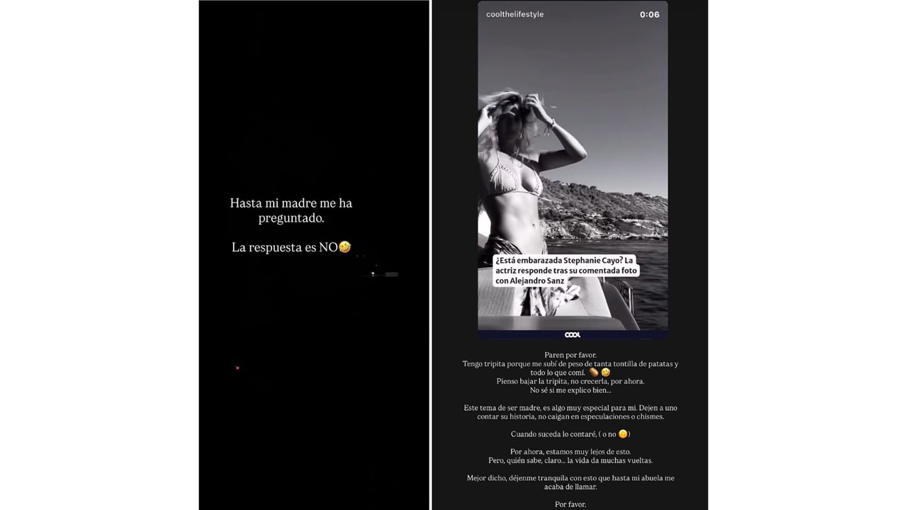 Stephanie Cayo se refirió a los rumores de embarazo con Alejandro Sanz. “Déjenme tranquila”