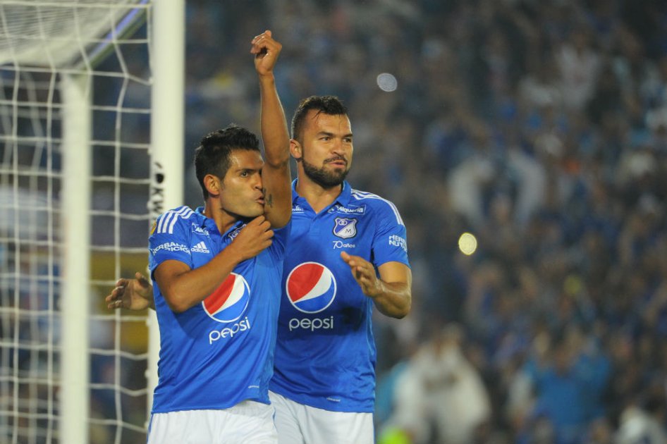 El volante bogotano David Macalister Silva anotó el gol que le dio la victoria a Millonarios sobre La Equidad. / Cristian Garavito