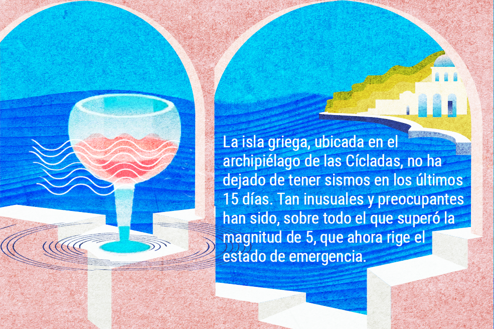 Santorini, el paraíso griego que los temblores están vaciando