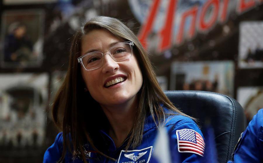 Koch batió el récord: es la primera mujer en parmanecer 289 días en el espacio
