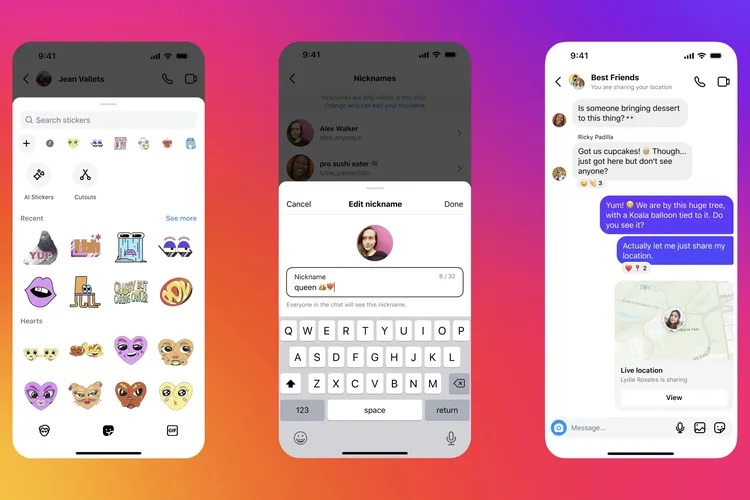 Instagram potencia su mensajería con la opción de ubicación en vivo y más stickers
