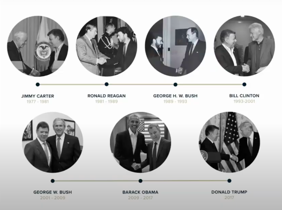 Juan Manuel Santos ha trabajado con los últimos seis expresidente de EE.UU.