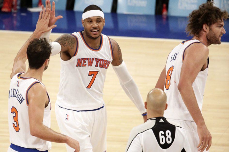 Carmelo Anthony anotó 27 puntos contra los Bulls. Foto: EFE
