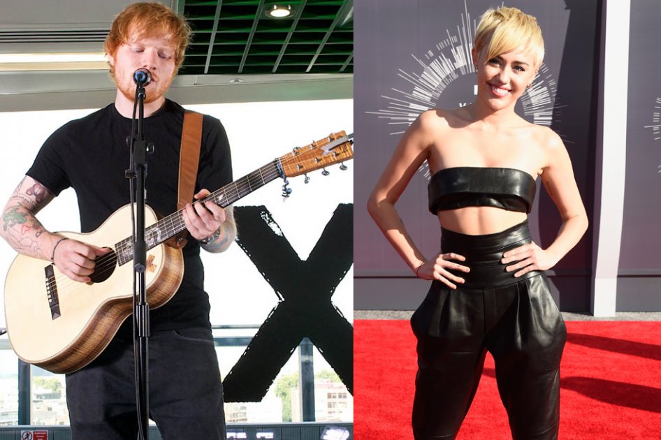 Ed Sheeran y Miley Cyrus.