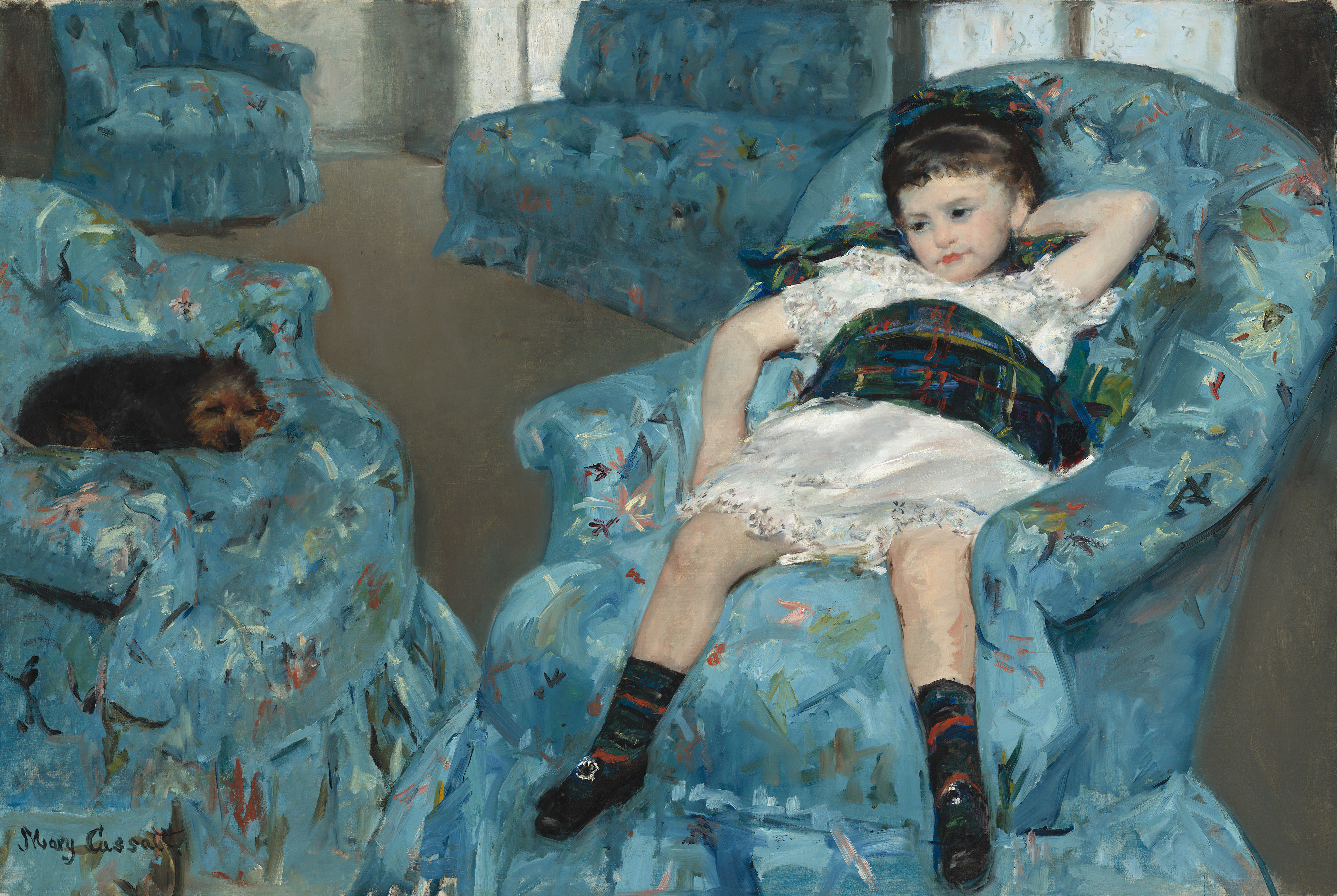 Niñita en un sillón azul (Little Girl in a Blue Armchair).