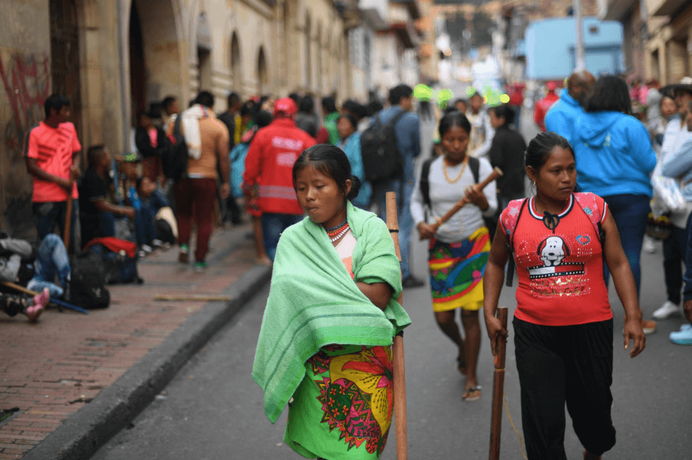 Distrito acogió a indígenas Embera que fueron desalojados en el barrio Santa Fe